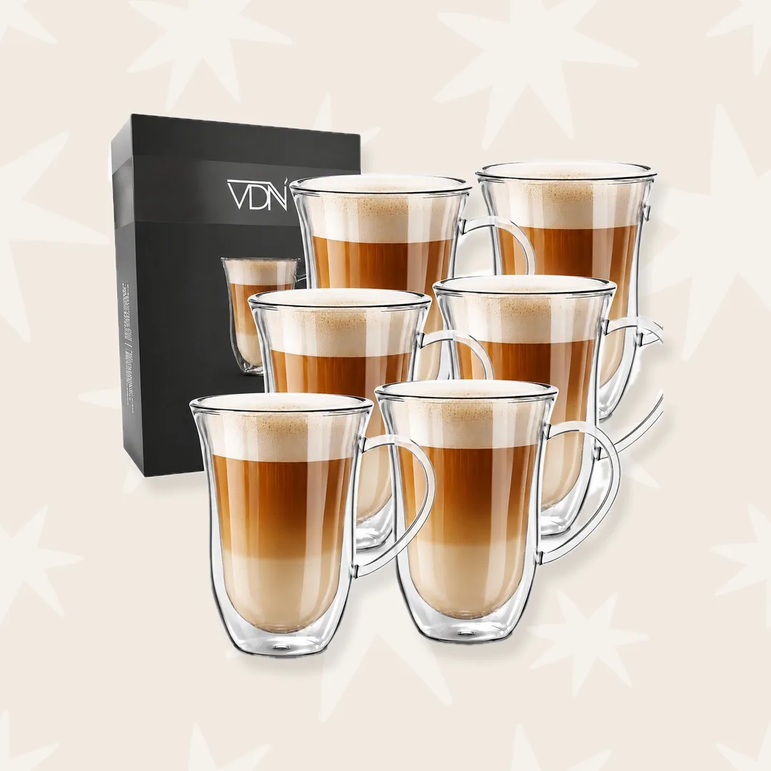Dubbelwandige koffieglazen